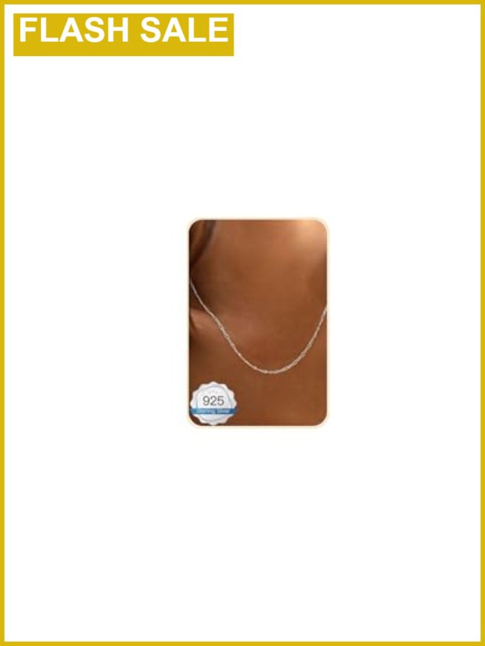 925 Sterling Silver Figaro Chain Necklace 18in